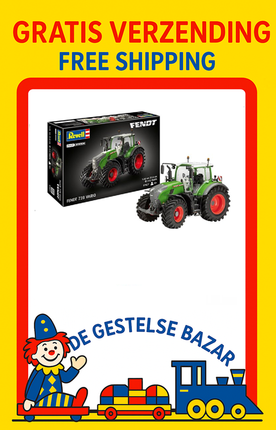 07827 Revell Fendt 728 Vario Tractor Click System schaal 1/20 212dlg 10+ 
