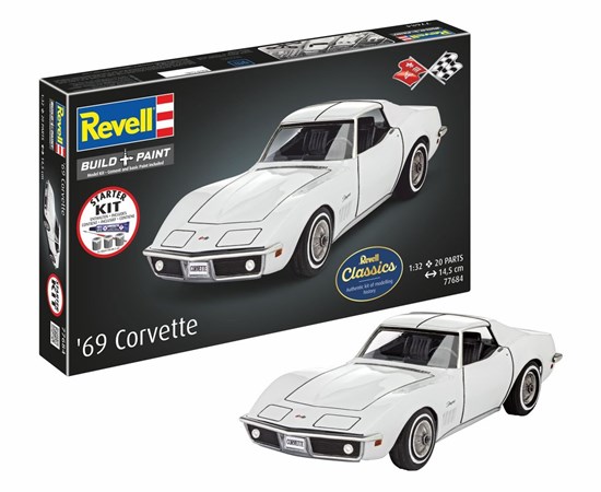 77684 Revell Build&Paint '69 Corvette schaal 1/32 