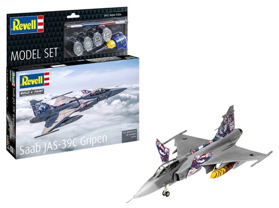 63776 Revell Modelset Saab JAS-39C Gripen Straaljager schaal 1/72 