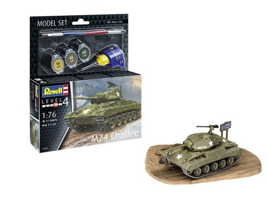 63323 Revell Modelset M24 Chaffee Tank 71dlg Schaal 1/76 