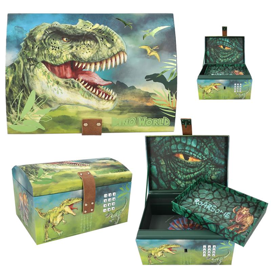 DinoWorld Treasurebox Schatkist met Codeslot met Geluid 