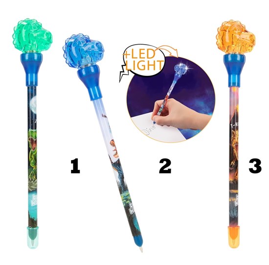 DinoWorld Pen met Licht assorti kleuren