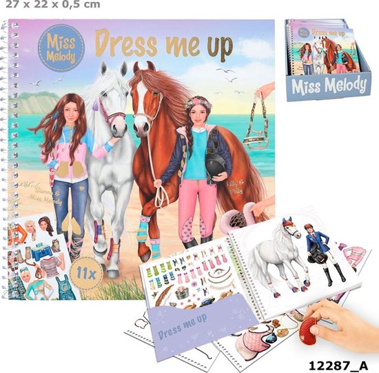 Miss Melody Dress Me Up Paarden Sticker Desgin boek 