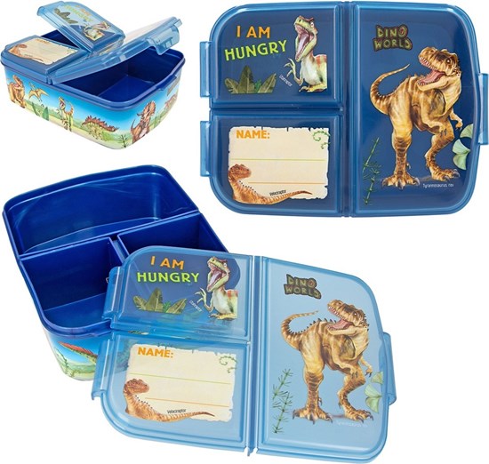 Depesche Dino World Broodtrommel Blauw