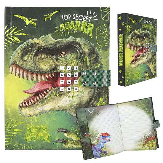 Dino World TOP SECRET Dagboek met Codeslot 