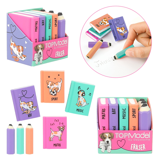 TOPModel Mini Schoolboeken Gummen set 