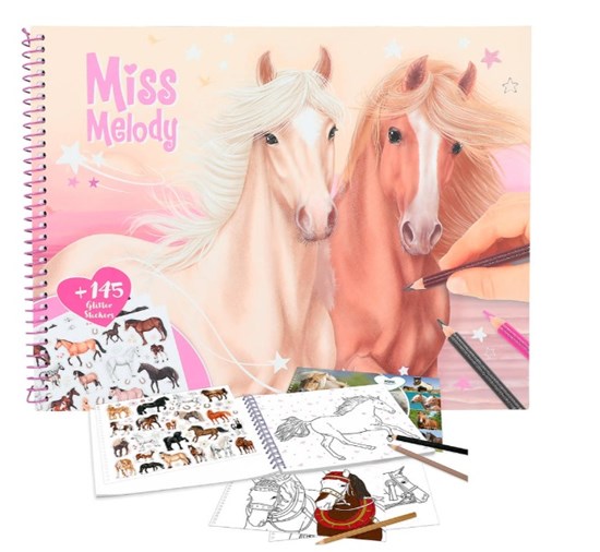 Miss Melody Paarden Kleurboek met circa 145 Glitter Stickers 