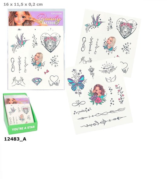 TopModel Beauty and Me Tattoo set 4+ 