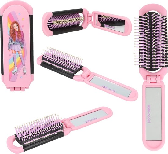 TOPModel Inklapbare Borstel Roze/Zwart