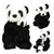 TOPModle Knuffeldier Moeder Panda met Jong 