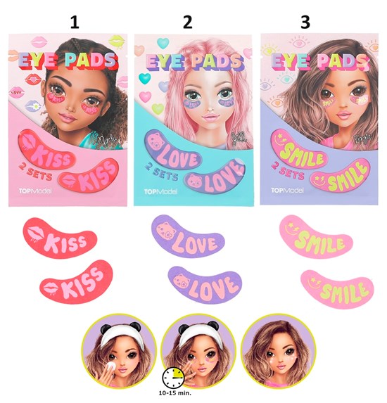 TOPModel 2 Sets Eye Pads Kiss, Love of Smile BEAUTY and ME assorti  