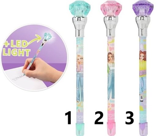 TOPModel Diamant pen met Verlichting assorti kleuren 