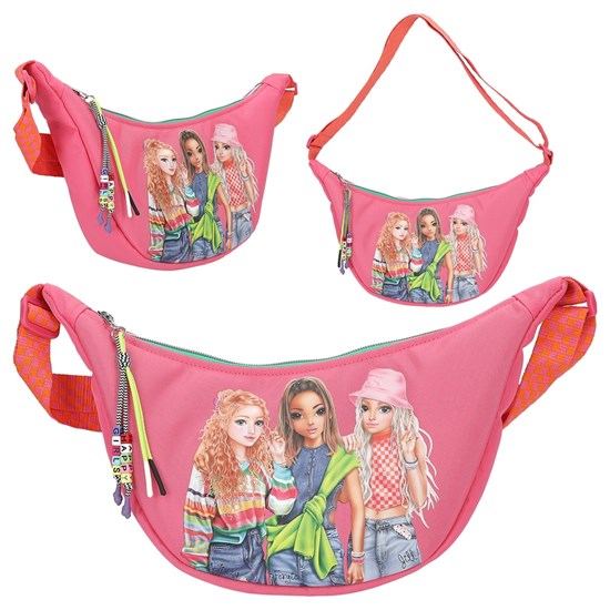 TOPModel Kleine Halfronde Schoudertas 3 GIRL Friends Roze 