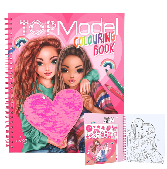 TOPModel Kleurboek met Pailletten Hart 
