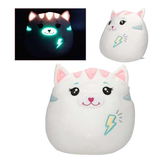 Yivi Swoppies Glow in de Dark Knuffel Kat Wit circa 20cm 