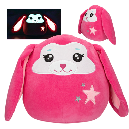 Yivi Swoppies Glow in de Dark Knuffel Konijn Roze circa 30cm 