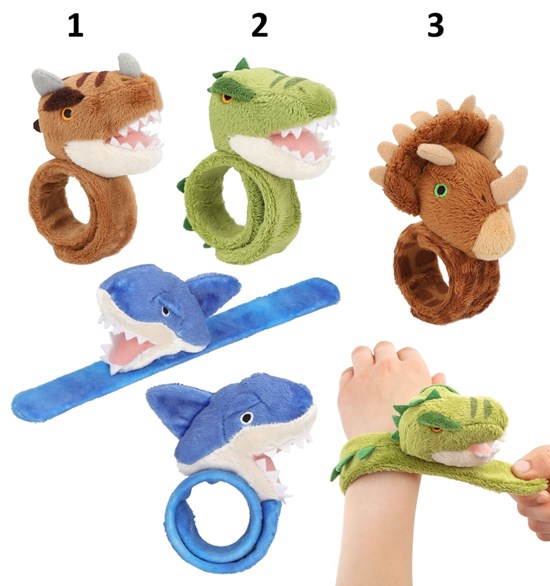 Dino World Klaparmband Knuffel assorti 