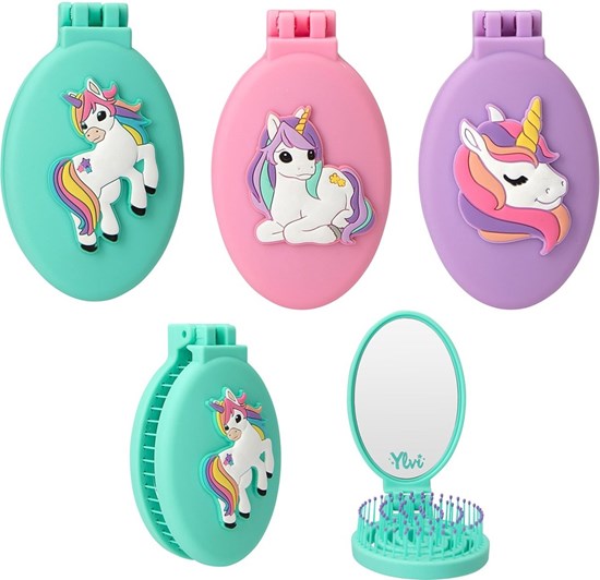 Ylvi Klapborstel met Eenhoorn assorti kleuren