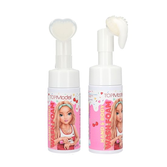 TOPModel Hand & Body Wash Foam met Borsteltje in Spuitbus Candy Glam 