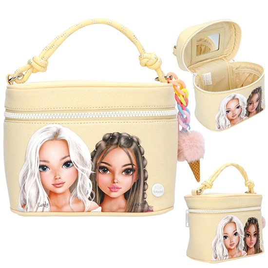 TOPModel Beauty Case Tas Candy Glam Geel met Glitters 