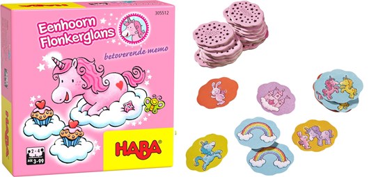 haba Eenhoorn Flonkerglans Betoverende Memo spel 3+ 