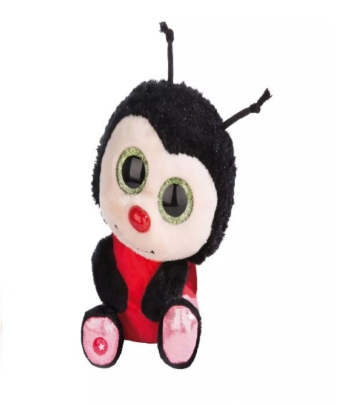 Nici Glubschis Pluche Figuur Lieveheersbeestje Lilly May Rood/Zwart 15cm