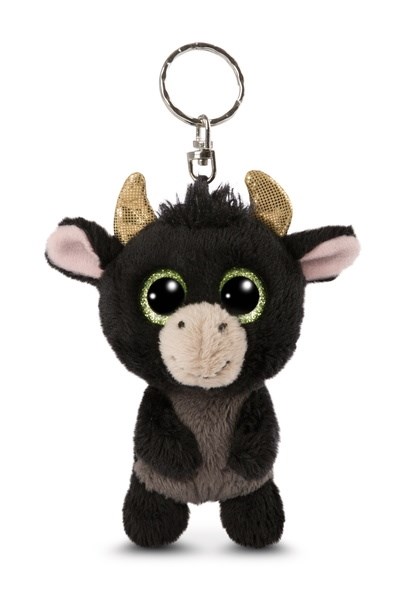 Nici Glubschi Sleutelhanger Stier Bubalu Zwart 9cm