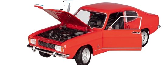 welly Ford Capri 1969 Rood schaal 1/24
