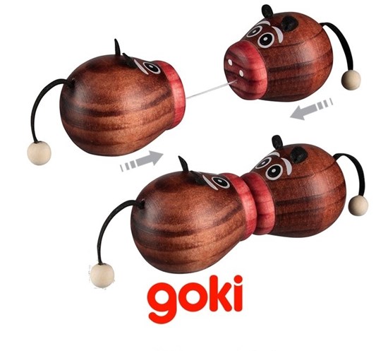 goki Kussende Houten Varkens 