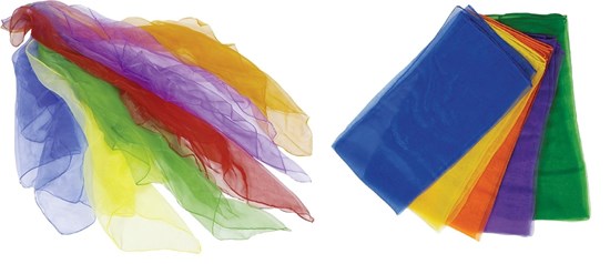 Set van 6 jongleer Sjaals 6kleuren Gemengd