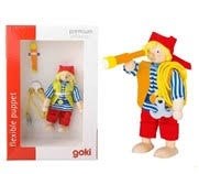 Goki Poppenhuis Buigpop Sammie de Brandweervrouw circa 12½ cm 3+