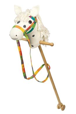 Goki Houten Stokpaard SCHIMMEL met Handgeweven Manen 3+ 