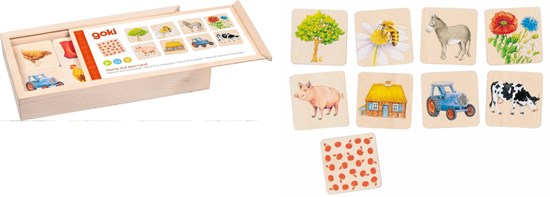 Goki Memory Spel in Kist Op het Platteland 32dlg 3+ 
