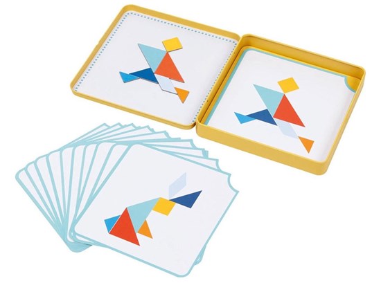 Goki Magnetisch Tangram spel met Voorbeelden 4+
