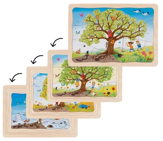 Puzzel de Seizoenen van de Appelboom 47stukjes 3+