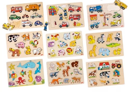goki Knopjespuzzel assorti 30x21cm 1+ 
