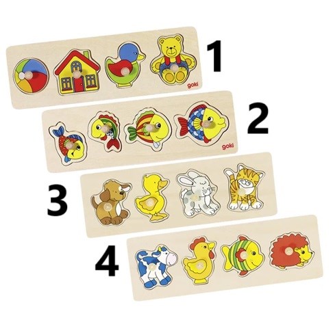 goki Knopjespuzzel assorti 30x10cm 1+ 