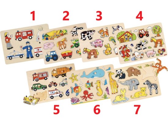 goki Knopjespuzzel assorti 30x21cm 1+