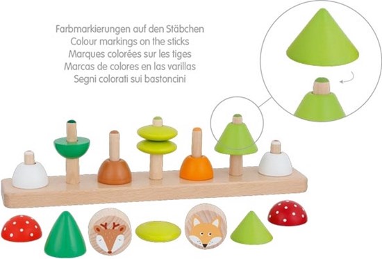Goki Sorteerspel Kleuren en Vormen in het Woud 16dlg 2+ 