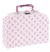 goki Kartonnen koffer Pink/Wit ruit circa 25x17x8,5cm 