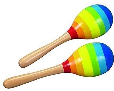 Goki 2 Maracas Sambaballen Rainbowcolors 3+