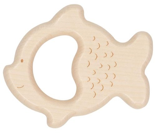 Goki Baby Bijtring Hout VIS 9.3cm 0mnd+