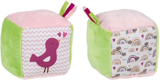goki Zachte Baby Kubus met Knisperfolie & Bel Vogel 0mnd+ 