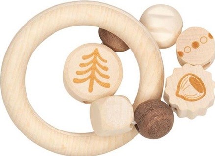 Goki Baby Bijtring Hout Bos circa 9cm 0mnd+ 