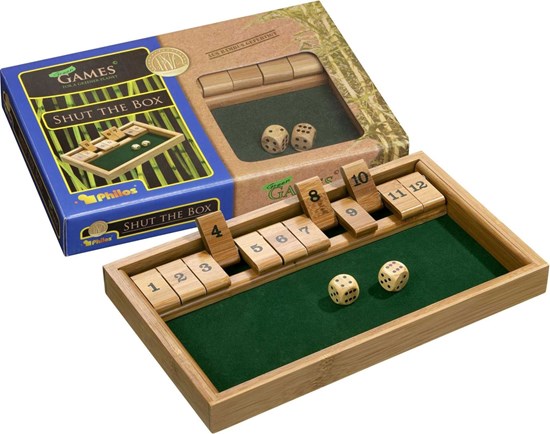 Philos spel shut the box met 12 cijfers