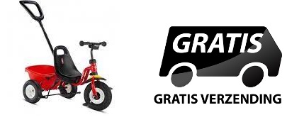 2375 puky Ceety Air Driewieler met Kiepbak rood 2+