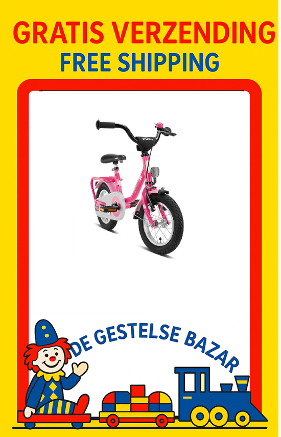 4111 puky Fiets 12" Staal Pink Color MET Zijwielen 3+ 
