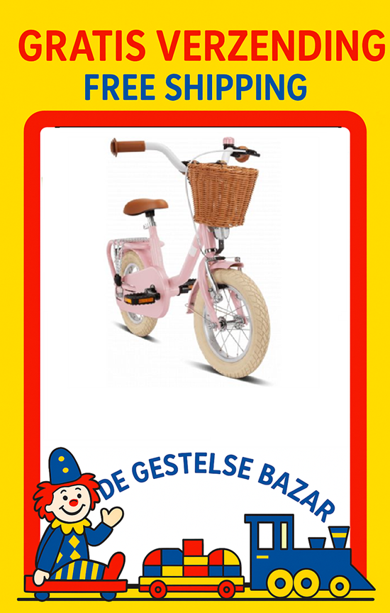 4118 Puky Kinderfiets met Stuurmand Retro Roze 12"