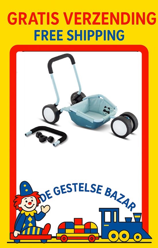 6618 Puky Traily Aanhanger Retro Blauw 8mnd+
