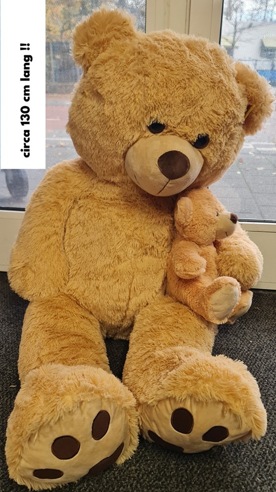 sunkid Moeder Beer met Baby Beer circa 130cm GROOT 0mnd+ 
